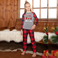 CHRISTMAS SPIRITS Graphic Top and Plaid Pants Set