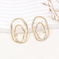 Alloy & Rhinestone Geometric Earrings