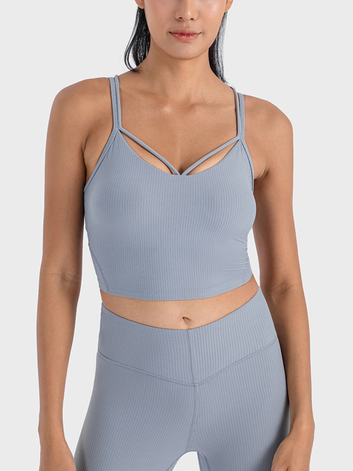 Millennia Double Strap Ribbed Sports Cami