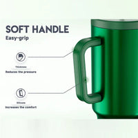 40Oz Cup Leak-Proof Stainless Steel Water Bottle with Lid Single Colol Vacuum Tumbler Cup Coffee Car Mug Juice Milk Cup