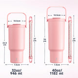 32Oz/40Oz Cup Vacuum Tumbler Straw Cup with Lid Stainless Steel Leak-Proof Coffee Car Mug Juice Water Bottle Drink Ware