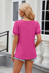 Eyelet Short Sleeve T-Shirt