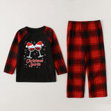 CHRISTMAS SPIRITS Graphic Top and Plaid Pants Set