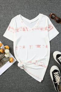 Tie-Dye V-Neck Short Sleeve T-Shirt