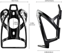 Bike Water Bottle Cage Ultra-Light Bicycle Bottle Holder Universal Bike Cup Holder Rack for Bicycle, Cycling, MTB, Road/Mountain Bikes 2 Pack - Black