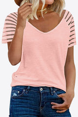 V-Neck Raglan Sleeve Tee