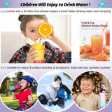 12 Oz Insulated Kids Water Bottle for Boy Girl with Straw/Chug/ One-Click-Open Lids Strainer Stainless Steel Water Bottles Double Wall Vacuum Wide Mouth BPA Free Leak-Proof for School Todler