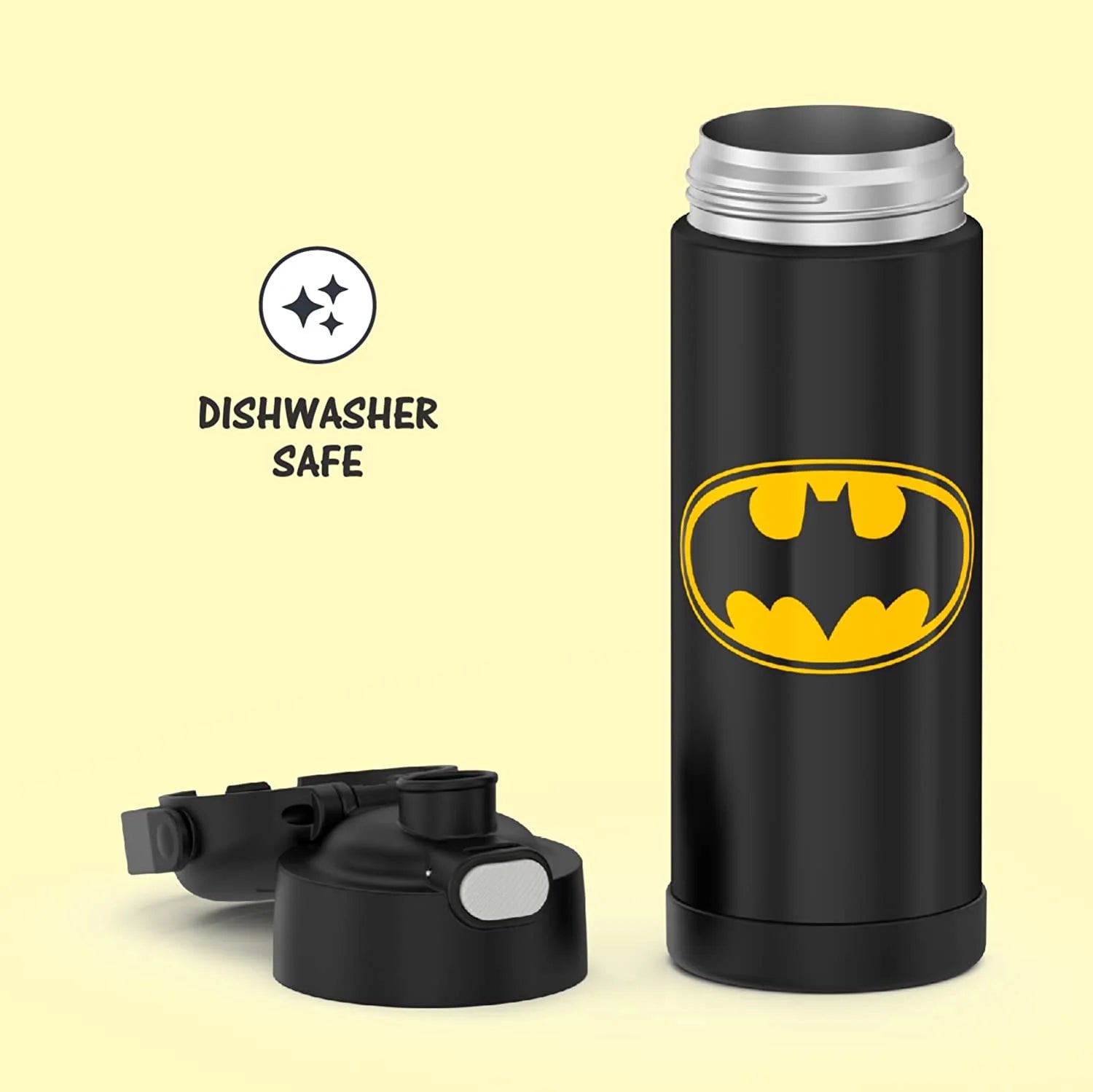 FUNTAINER 16 Ounce Stainless Steel, Batman