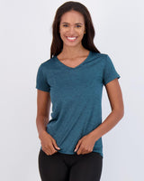 5 Pack: Women'S Short Sleeve V-Neck Activewear T-Shirt Dry-Fit Wicking Yoga Top (Available in Plus)