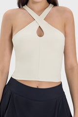 Millennia Crisscross Grecian Neck Active Cami