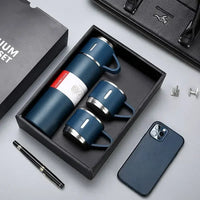 500ML Stainless Steel Vacuum Flask with Business Style Shimmering Design, Coffee Mug Thermos Bottle with Portable Carafe