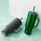 40Oz Cup Leak-Proof Stainless Steel Water Bottle with Lid Single Colol Vacuum Tumbler Cup Coffee Car Mug Juice Milk Cup