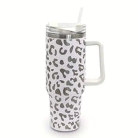 40Oz Mug Water Bottle Insulated Tumbler with Handle Lid Straw Large Capacity Stainless Steel Coffee Cup Outdoor Car Vacuum Flask